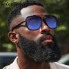 Oversized Square Steampunk Sunglasses Men  Luxury Brand Vintage Metal Double Beam Sun Glasses Trendy Outdoor Shades For Male