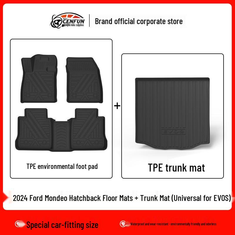 Covorașe de podea TPE pentru Ford Mondeo 2024 Hatchback - Inodore, Ecologice, Rezistente la uzură Mocheta Galaxy