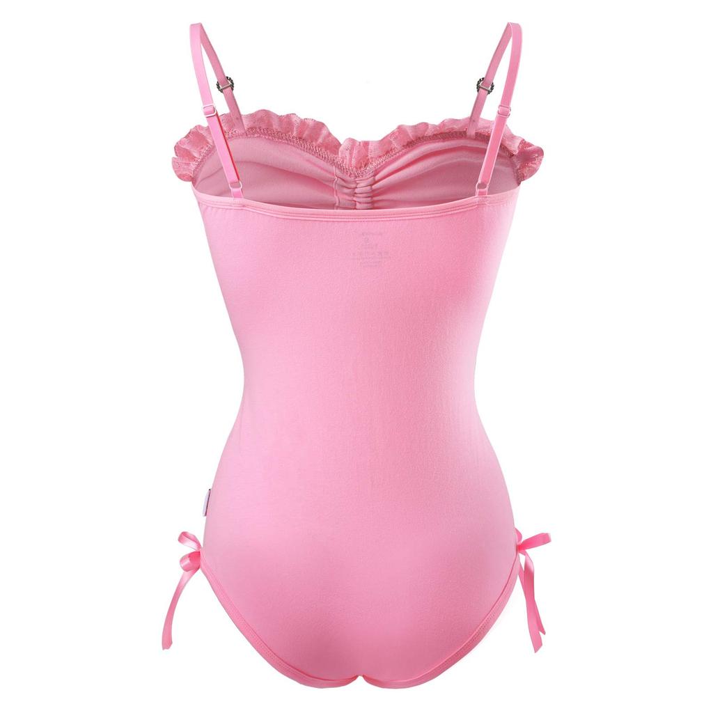 LittleForBig Erwachsenen Strampler Tanktop Baumwolle Pyjama Spitze Verstellbare Träger [Sugar Baby] Camisole Größe S