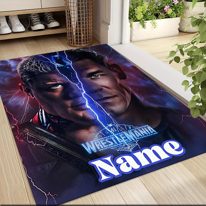 Custom Name Sniper Skull Artwork Carpet Rug Customizable Soft Washable Anti-Slip Home Living Room Sofa Mats Personalized Rug. 0909163
