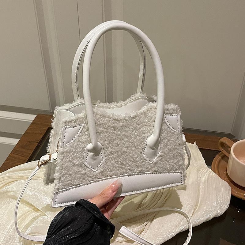A Sweet and Stylish Hand-held Small Square Bag with A Crossbody Strap
