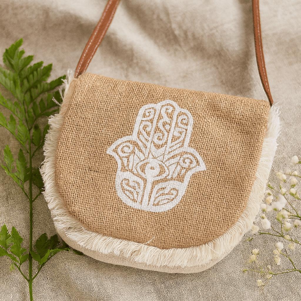 Fringe Bag, Hamsa Print