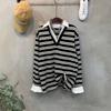 C S In The Room Women Layered STripe V neCk Long SleeVe T ShirT One Color C