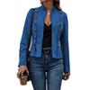 Women's Fashion Solid Color Long-Sleeved Loose-Fitting Jacket