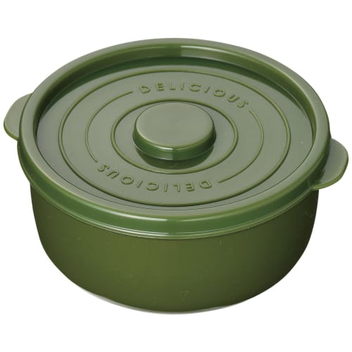 Basic Standard Cocotte, Stylish and Cute Lunch Box, Round Food Storage Container, Heat-Resistant Plastic, Airtight, Freezer, Dishwasher, and Microwave