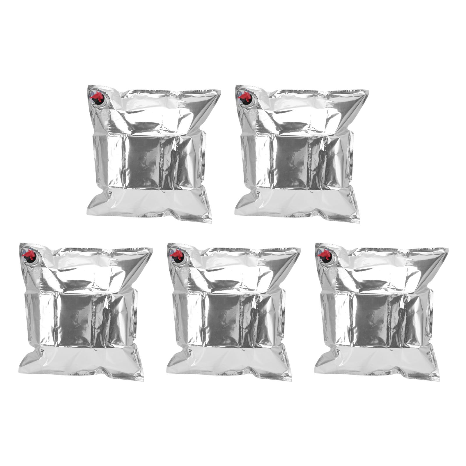 

5 шт. Аварійні сумки-бідони для води з краном, складані, для напоїв, ізоляційні, для зберігання питної води, 15 л