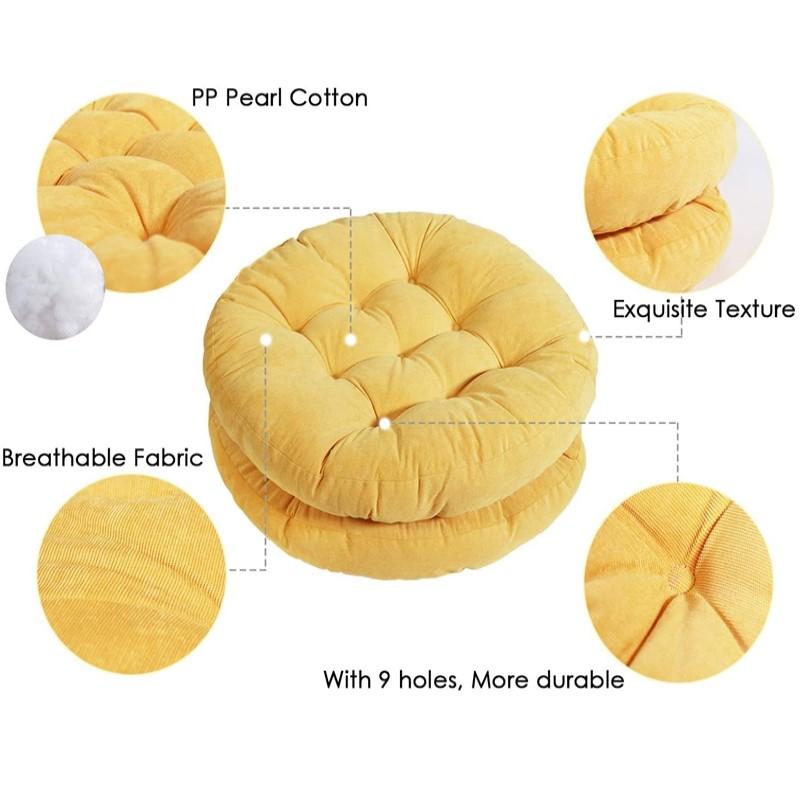Large Floor Pillows Cushions Round Chair Cushion Indoor Seat Pad Tatami Mat for Sitting Meditation Yoga Living Room Sofa Balcony