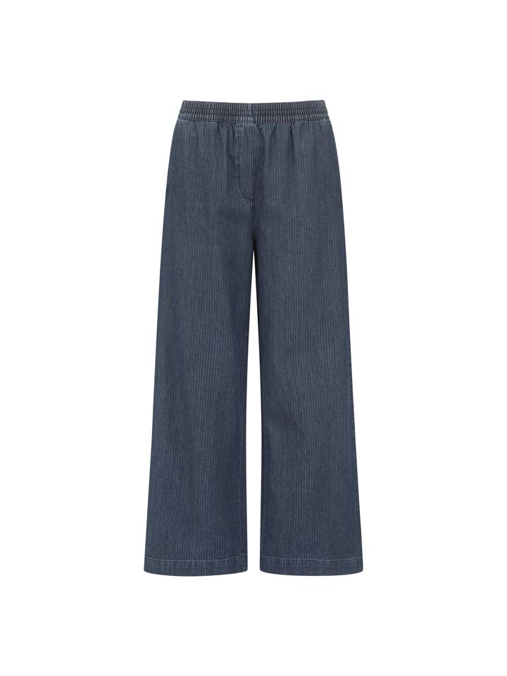 OLZEN Women'S Denim Elastic Waist Pants_Zlg2Dp2301Nv