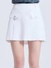 CHALLENGER Women'S Asymmetrical Pocket Bag Pleated Culottes White