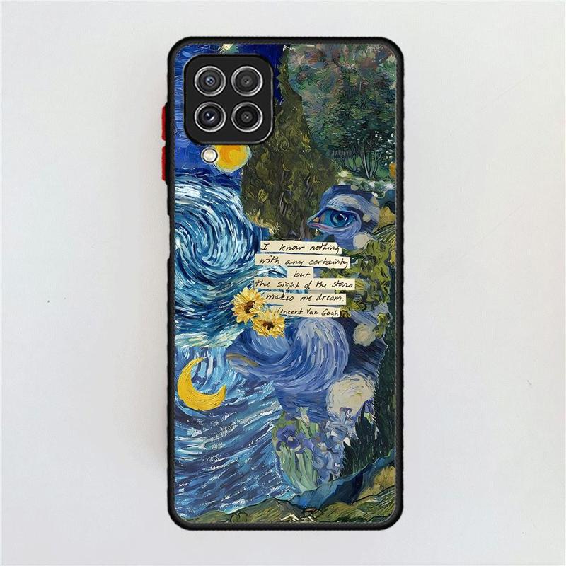 

Van Gogh Starry Sunflowers Phone Case for Samsung Galaxy A13 A14 A22 A23 A24 A32 A33 A34 A52 A53 A54 A72 A73 5G Matte Cover Galaxy A54 5G