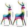 2pcs Elk Foil Balloons Set 4D Christmas Standing Deer Balloon Xmas Rainbow Deer Christmas Balloons Party Decoration Inflatable B