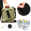 12L Wasserbehälter Auslaufsicher Tragbarer Camping-Wasserkanister mit Zapfhahn mit 2 Faltbaren Wasserbeuteln für Camping Wandern Notfall