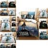 The Legend Of Zelda Colorful Cartoon Bedding Set Queen King Size Soft Material Patterned