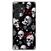 Handyhülle - MANIACASE - Samsung Galaxy S25 Ultra - Schwarz - Silikon TPU - Totenkopf und Herzen