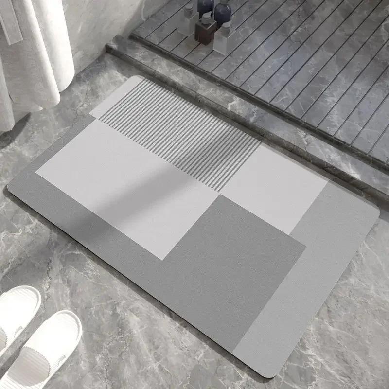 Minimalist Lines Art Bathroom Mat Geometric Doormats For Living Room Balcony Rug Home Ornament Toilet Super Absorbent Carpet