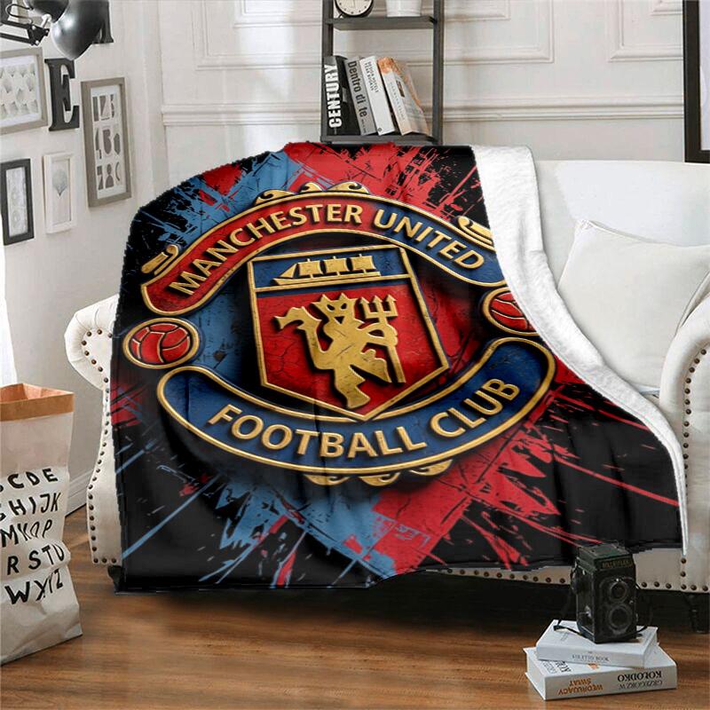 Manchester Crest Artwork Blanket Sofa Blanket Blanket Digital Printing Sheet Office Rest Blanket