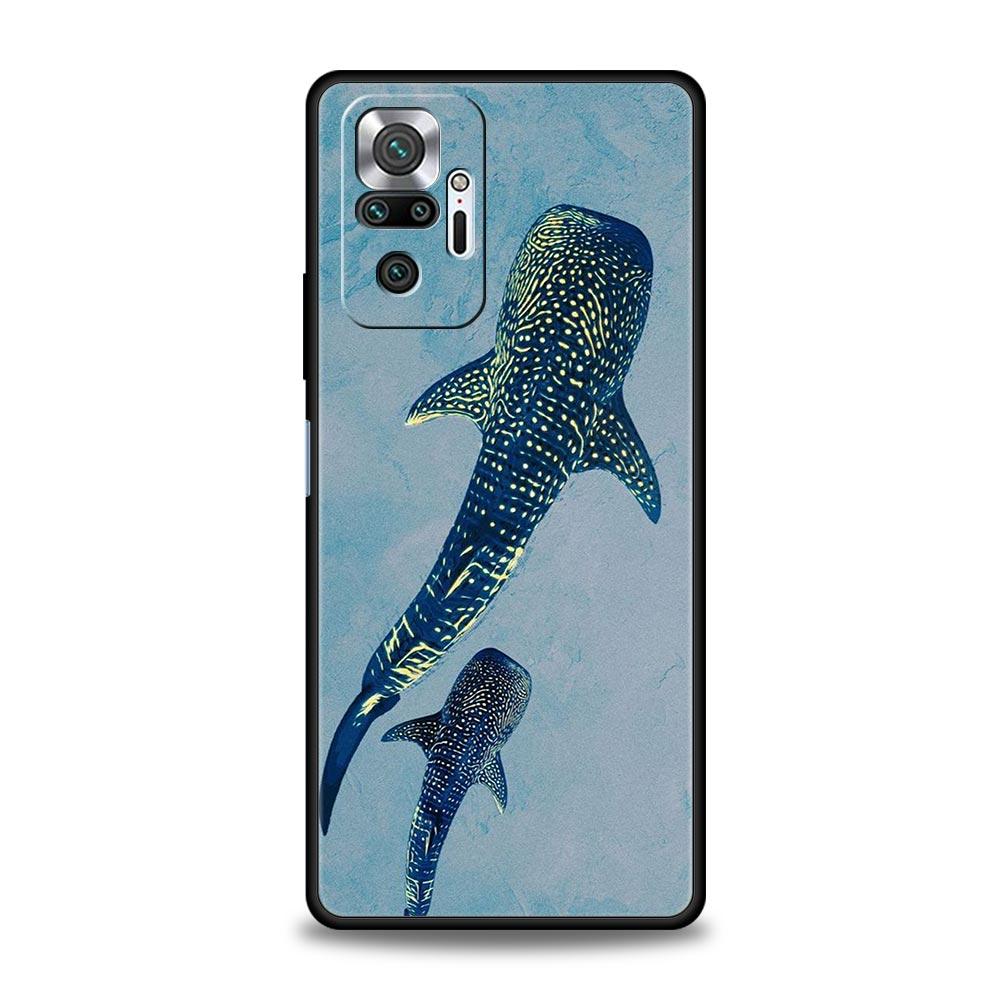 Ocean Whale Shark Swimming Phone Case For Xiaomi Redmi Note 14 13 12 5G 11 10 Pro Plus 4G 9S 9 14C 13C 12C 10C 9C 9A Soft Cover