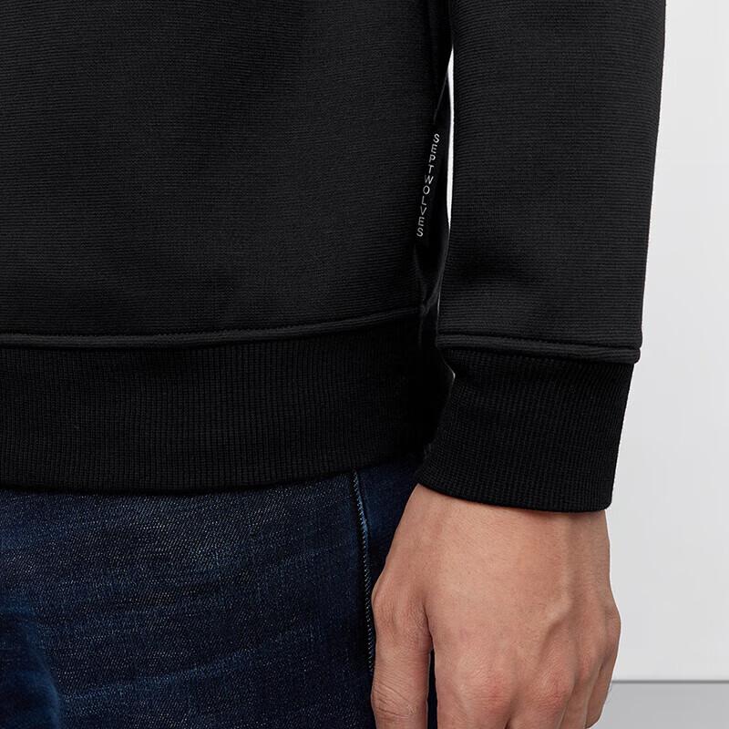 Seven Wolves Men's Fleece-Lined Embroidered Wolf Head Sweatshirt