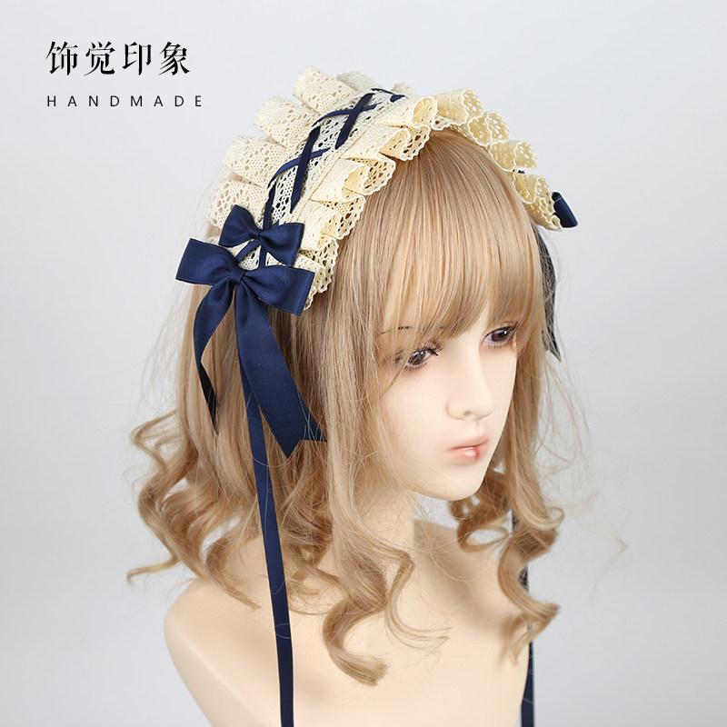 Lolita Headress Japanese Sweet Daily Girl Headband Original Handmade Lolita Headband Lace Hair Accessories