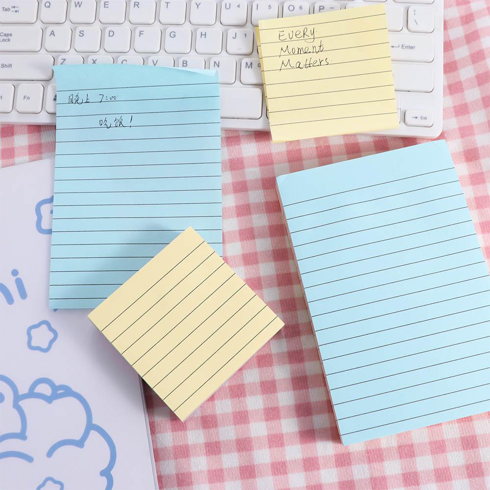 200 Sheets Diary Memo Pad Paper Self-adhesive Student Writing Marker Line Sticky Notes Notepad