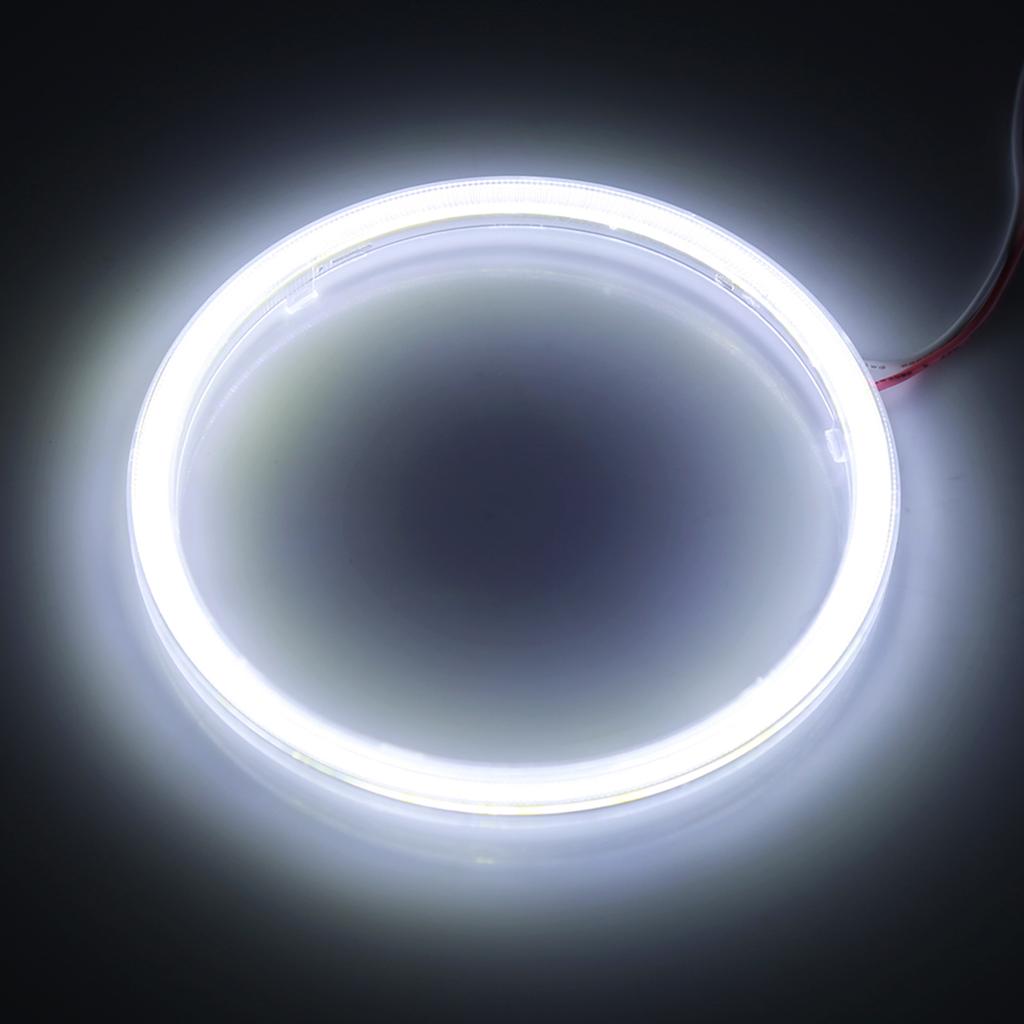 1 Çift Otomatik Halo Halkalar COB Çipli Far DRL LED Motosiklet Araba İçin 60mm