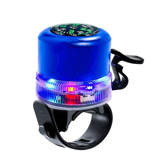 Electric Bike Bell with Compass RGB Light USB Rechargeable MTB Road Mountain Bicycle Handlebar Alarm Horn Bike Accessories