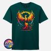 Phönix Vogel T-Shirt Mythischer Feuervogel Grafik-T-Shirt Fantasy Unisex Oberteil Geschenk S2XL