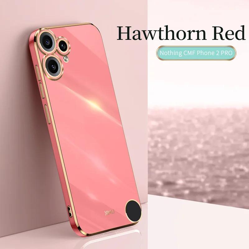 

Для Nothing CMF Phone 2 Pro 6D Плетение Мягкий ТПУ Чехол Для Nothing CMF Phone 2Pro Гальваническое Покрытие Мягкий Силиконовый Ударопрочный Защитный Чехол CMF Phone 2 Pro красный