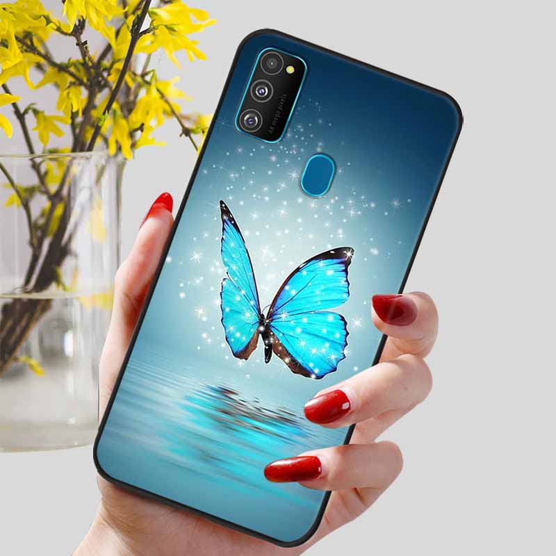 Funda para Samsung Galaxy M21 Funda Trasera de Silicona TPU Suave para Fundas de Teléfono Galaxy A21S M30S M31 M 21 M21S M31S Carcasas Negras Coques