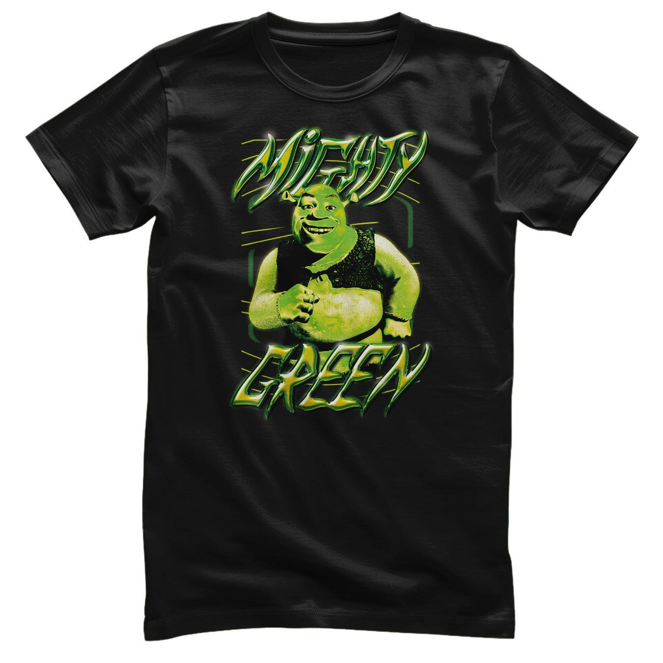 Officially Licensed Shrek Mighty Green Graffiti Mens T-Shirt XXXL