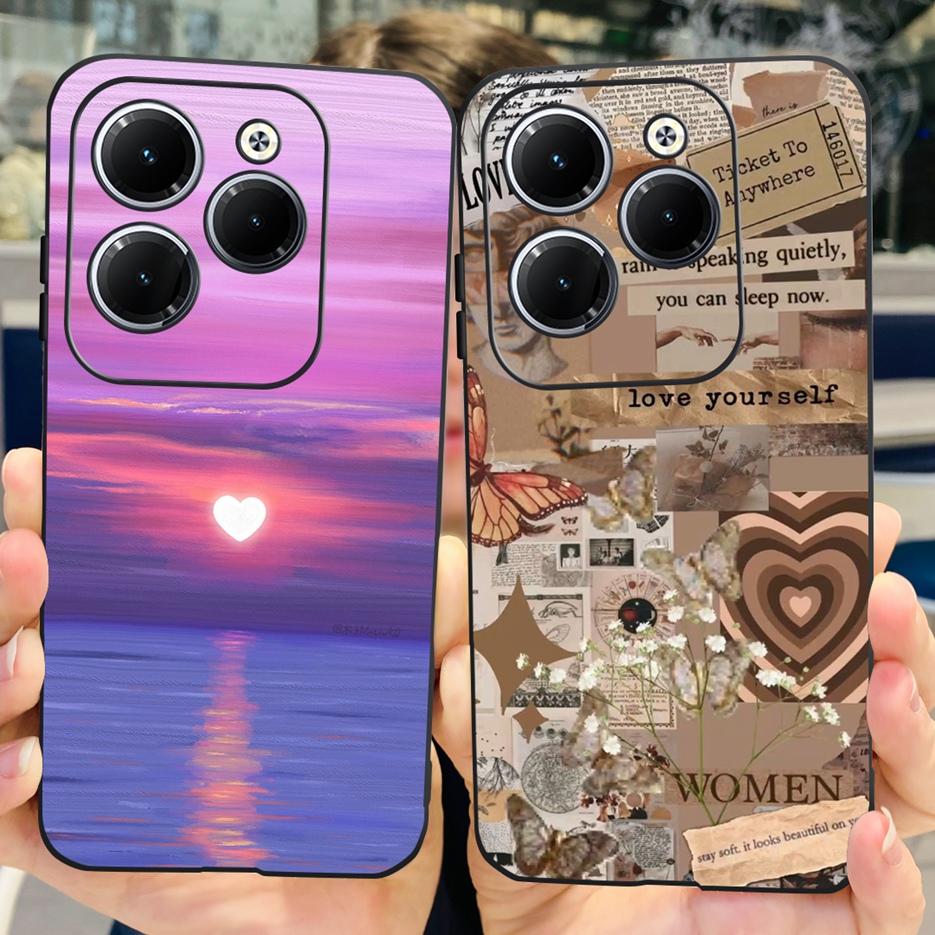 For Infinix Hot 40 Pro Case X6837 Cute Fashion Cover Soft Silicone Phone Case For Infinix Hot 40i Hot40 Pro Hot40i Fundas Bumper