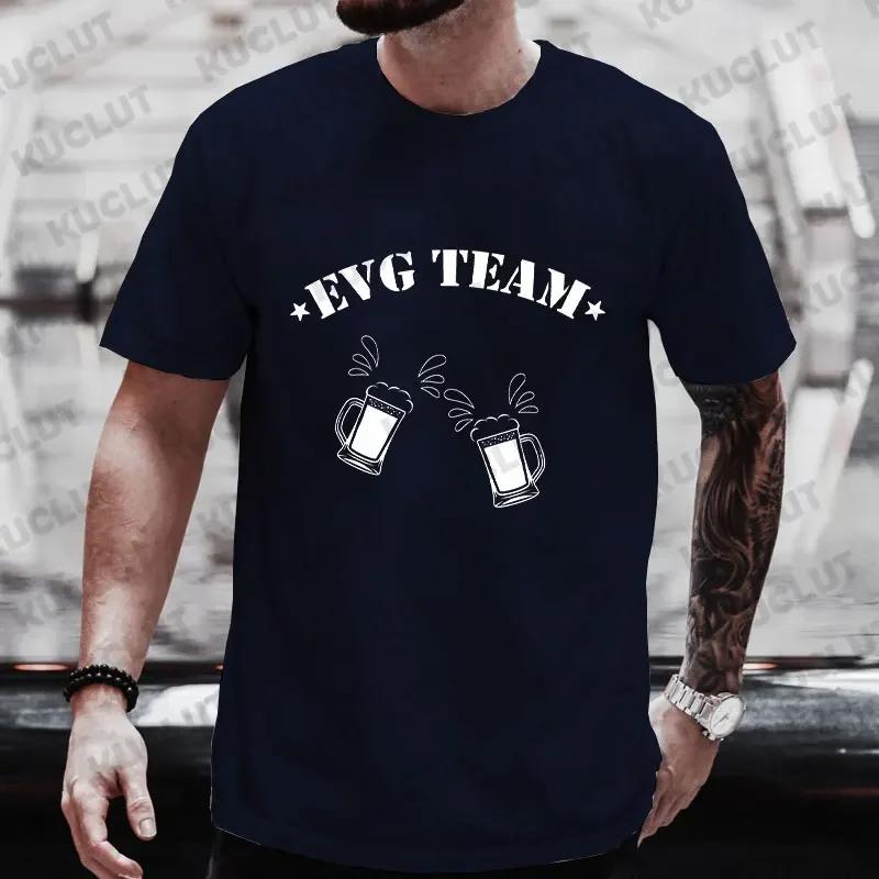 French EVG Team Future Groom Squad T Shirt Engagement Wedding Single Farewell Tees Bachelor Stag Party Tshirt Beer Graphic Tops