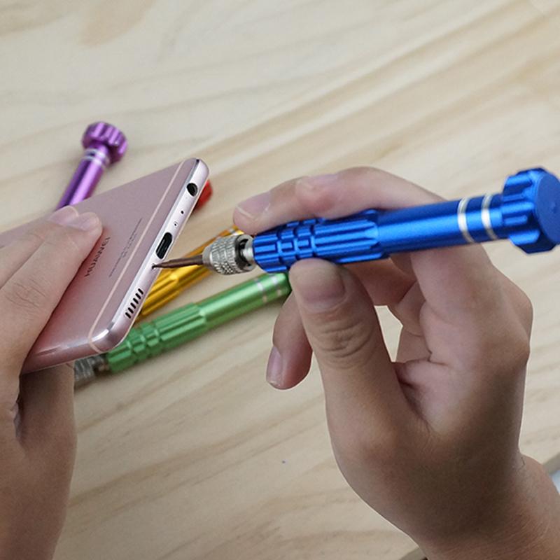 2025 5-in-1 Schroevendraaier Reparatiekit Schroevendraaier voor Telefoon Openen Gereedschap Telefoon Reparatie Gereedschap voor iPhone Huawei Xiaomi / Kleur Willekeurig