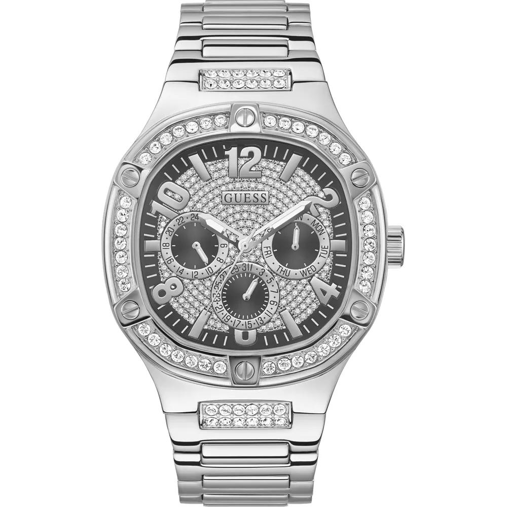 GUESS Duke Серебряная нержавеющая сталь Мужские кварцевые GW0576G1 серебряный
