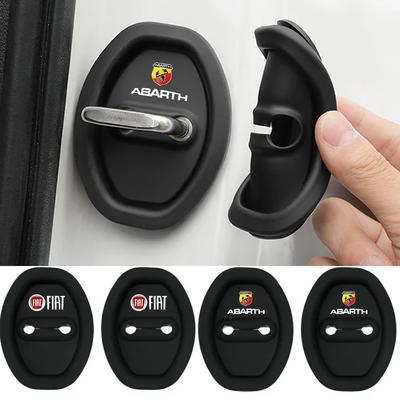 Car Door Lock Cover Auto Doorlock Case Sticker Protective Lock For Abbas Abarth Punto 124/500 Stilo Ducato Car Accessories