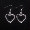 Fashion Bramble Heart Pendant Earrings Vintage Gothic Heart Pendant Earrings Accessories