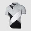 Digital 3D Printed Men'S Polo Shirt Men'S Casual Splicing Color Short Sleeve Shirt