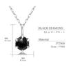 Lala Christie Necklace, Pt900, 6-prong, Black Diamond, 0.1ct, Platinum, lp56-0009