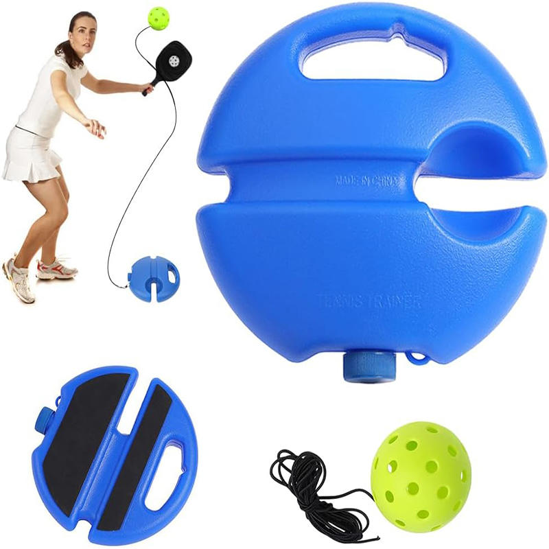 Heavy Duty Tennis Training Aids Base With Elastic Rope Ball Practice Self-Duty Rebound Tennis Trainer Partner Sparring Device