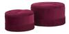 Pouf Aufbewahrung Linien Neues Paar Bordeaux Cm Ø 71X41-55X33