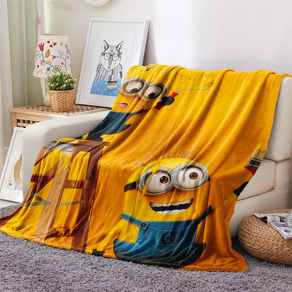Minions Flannel Blanket, High quality Comfortable for All Seasons, Home Decor, Warmth and Comfort