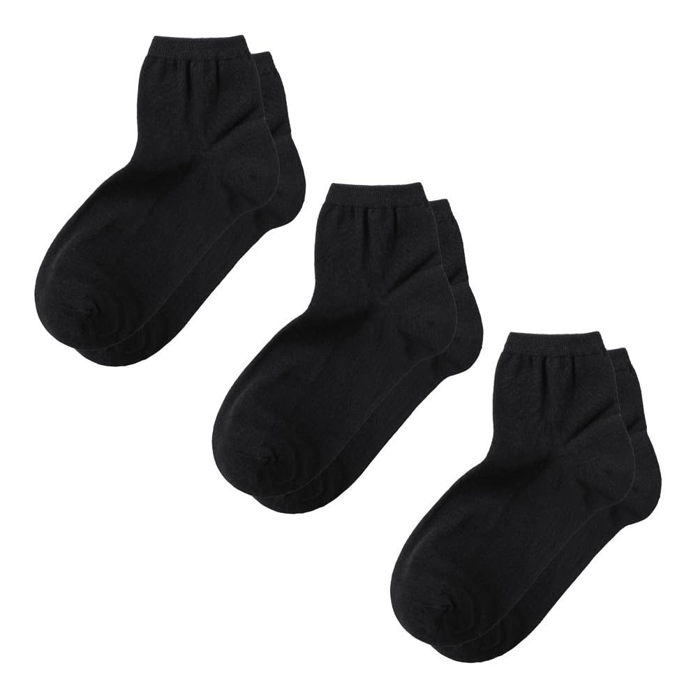 GUNZE Socks 3-Pair Set Asedron Short Length Moisture-Wicking Deodorizing Socks Women's