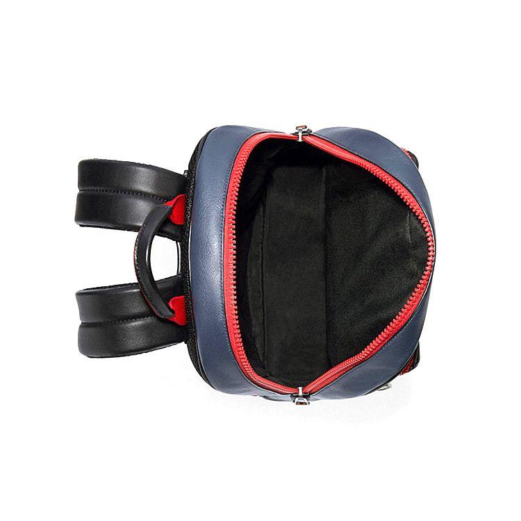 Coach Rider Printed Color Block Coated Canvas And Calfskin Backpack Men Backpacks Dark-Blue C4146-QBSP8