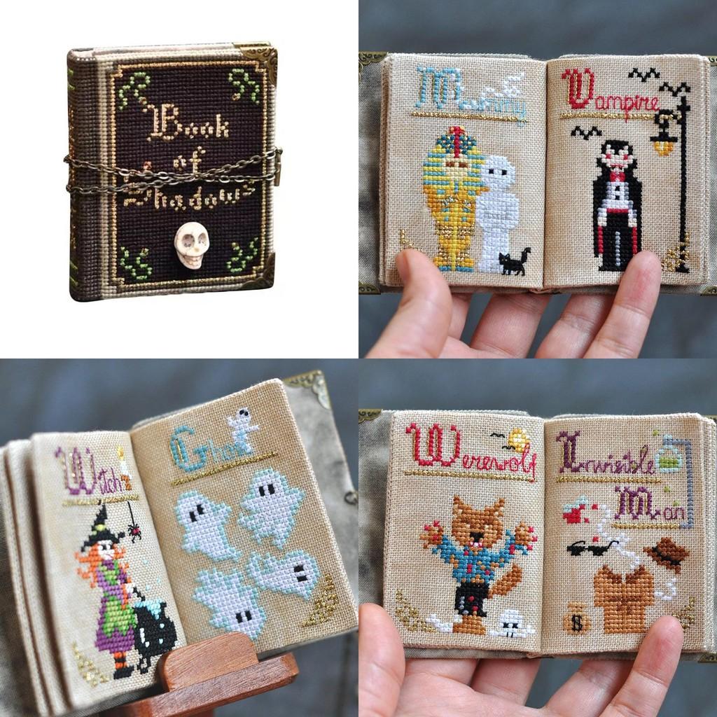 Festive Diy Book Of Shadows Stitch Along Kit Ideal For Halloween Parties And Creative Gift Giving