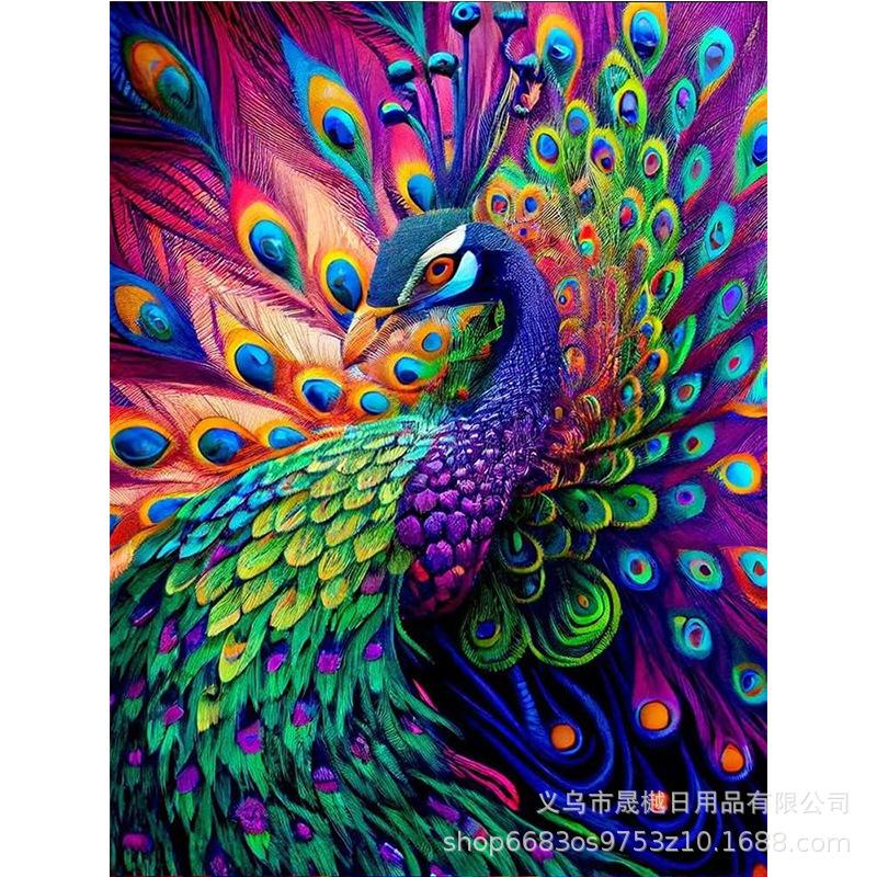 Peacock Diamond Painting Round Diamond Full Diamond Square Diamond Living Room Bedroom Decorative Painting