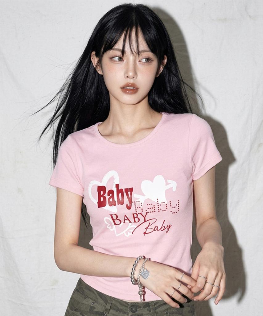 THE GREEN LAB Baby Boat Neck Slim Short Sleeve Tee [Black]