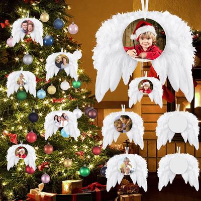 Heat Transfer Angel Feather Christmas DIY Feather Decoration Pendant