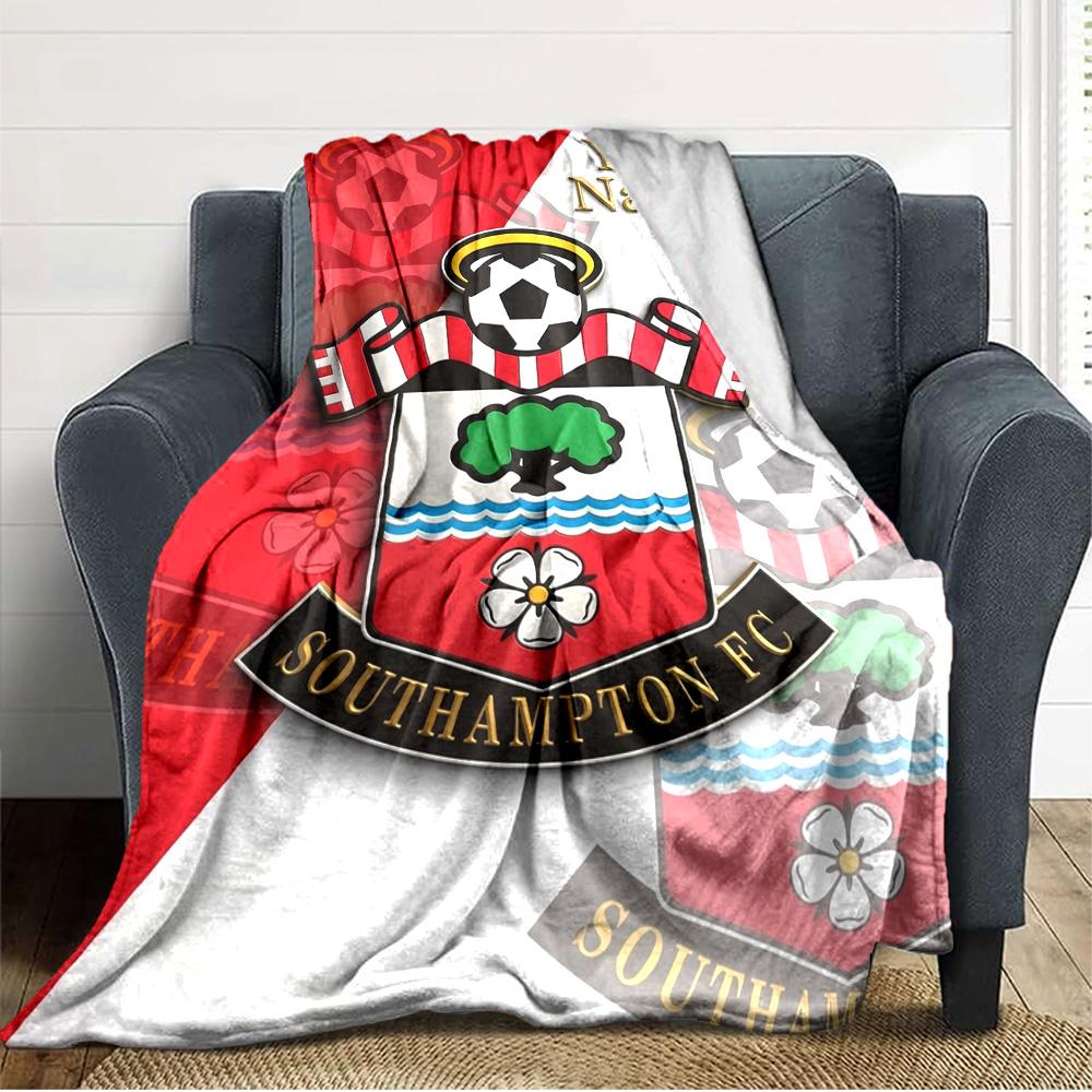 Name Custom Southampton Fc Print Flannel Blanket High Quality Warm Comfortable Cover for All Seasons Perfect for Gifts Home Decor