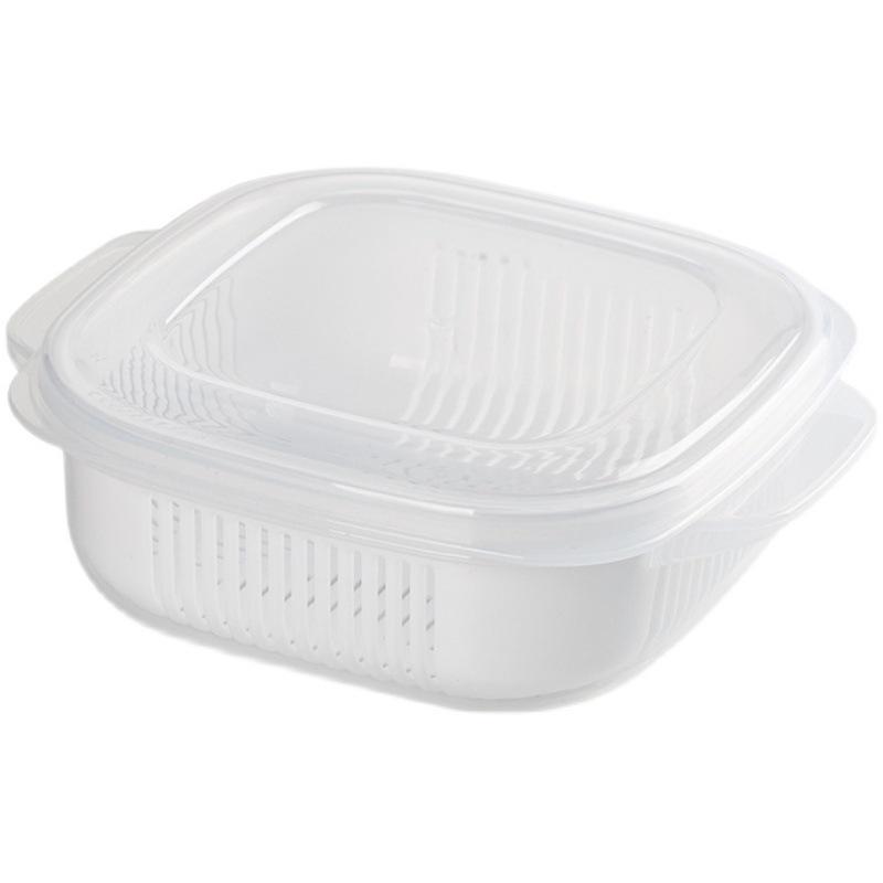 Microwaveable Fresh-Keeping Lunch Box for Office Rice & Fruit.