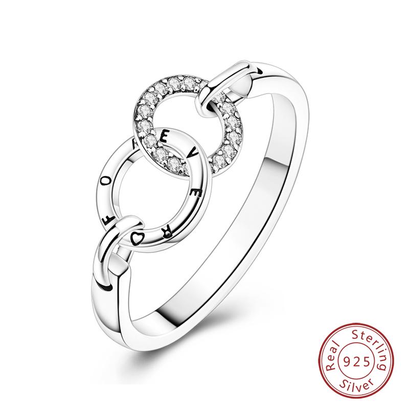 925 Silver Heart Shaped Infinite Minimalist Rings Hollow Celtic Knot Rings For Women Elegant Engagement Wedding Jewelry